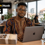 Photo of a man in a skill acquisition office with money earned