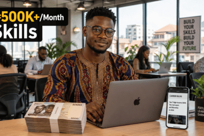 Photo of a man in a skill acquisition office with money earned