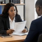 Photo of Job interview in a professional office