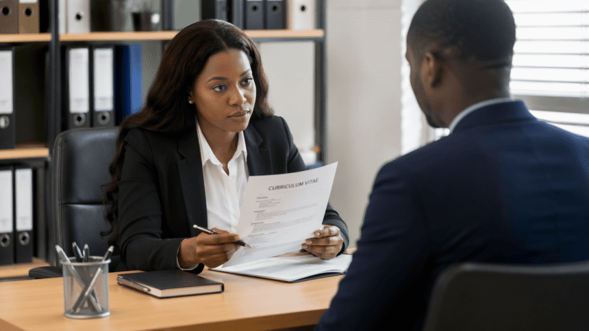 Photo of Job interview in a professional office