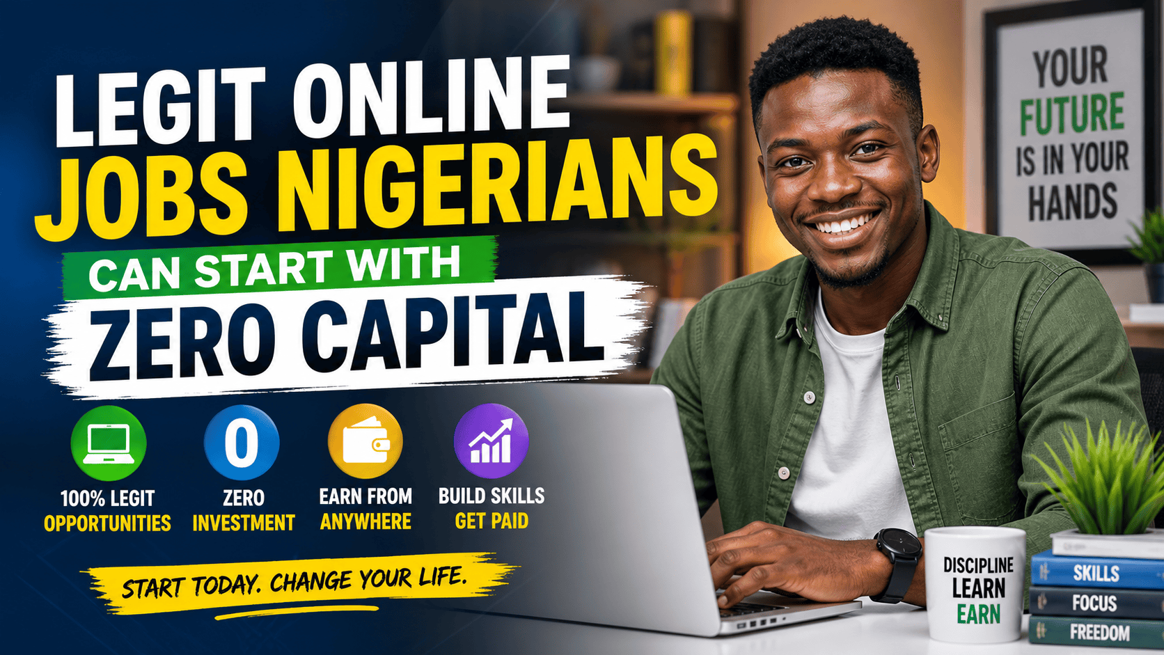Photo of Nigerian guy who enjoy online jobs and all dedicated